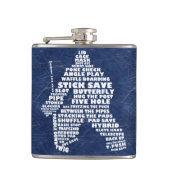 Ice Hockey Goalie Typography Hip Flask Heupfles (Voorkant)