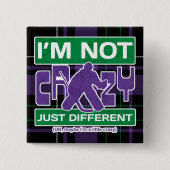 Ice Hockey Goalie Vierkante Button 5,1 Cm (Voorkant)