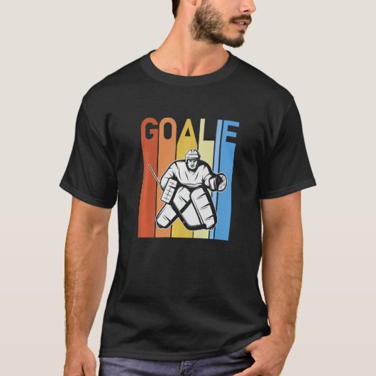 Ice Hockey Goalie Vintage Retro Premium T-shirt (Voorkant)