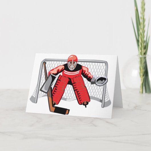 Ice Hockey Goalie Wenskaarten Kaart (Voorkant)