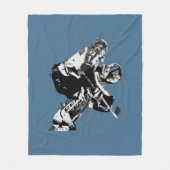 Ice Hockey Goalie - Winter Sport Fleece Deken (Voorkant)