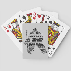 Ice Hockey Goalie Word Art Speelkaarten