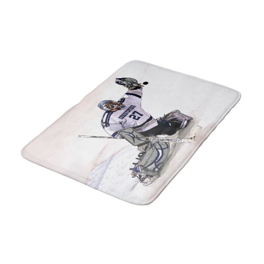 Ice Hockey Goalkeeper met Jouw naam tekening Badmat (Gekanteld)