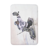 Ice Hockey Goalkeeper met Jouw naam tekening Badmat (Voorkant Verticaal)