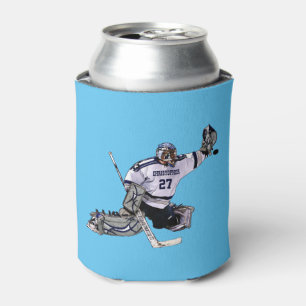 Ice Hockey Goalkeeper met Jouw naam tekening Blikjeskoeler