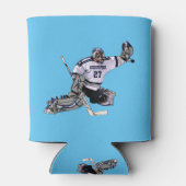 Ice Hockey Goalkeeper met Jouw naam tekening Blikjeskoeler (Achterkant)