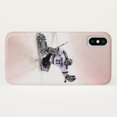 Ice Hockey Goalkeeper met Jouw naam tekening Case-Mate iPhone Case (Achterkant (horizontaal))