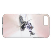Ice Hockey Goalkeeper met Jouw naam tekening Case-Mate iPhone Case (Achterkant (Horizontaal))