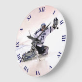 Ice Hockey Goalkeeper met Jouw naam tekening Grote Klok (Hoek)