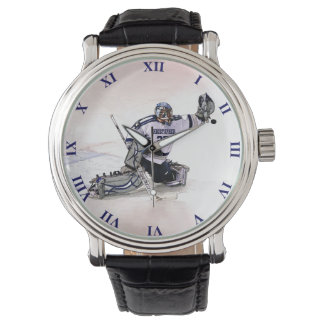 Ice Hockey Goalkeeper met Jouw naam tekening Horloge