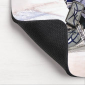 Ice Hockey Goalkeeper met Jouw naam tekening Muismat (Hoek)