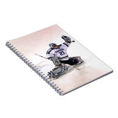Ice Hockey Goalkeeper met Jouw naam tekening Notitieboek (Rechterzijde)