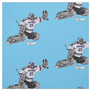 Ice Hockey Goalkeeper met Jouw naam tekening Stof