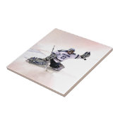 Ice Hockey Goalkeeper met Jouw naam tekening Tegeltje (Zijkant)