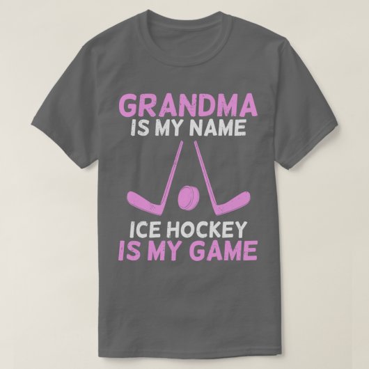 Ice Hockey Grandma Grandmoeder Gift T-shirt (Design voorkant)