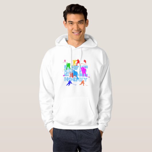 Ice Hockey grappig elegant Hoodie (Voorkant volledig)