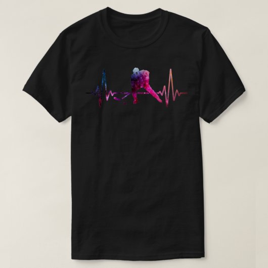 Ice Hockey Heartbeat Melkweg T-shirt (Design voorkant)