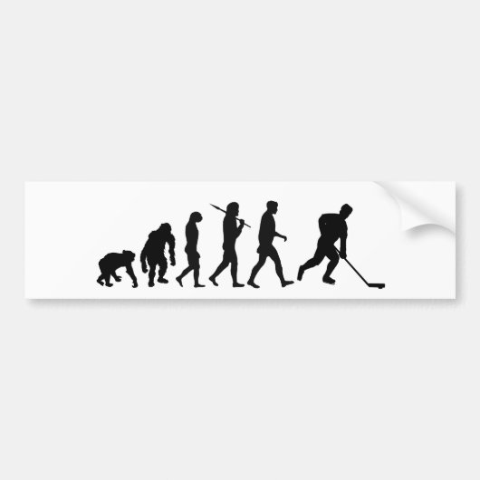 Ice Hockey Hockey-spelers Evolutie-Bumpersticker Bumpersticker (Voorkant)