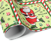 Ice Hockey Holiday Gift Cadeaupapier (Rol Hoek)