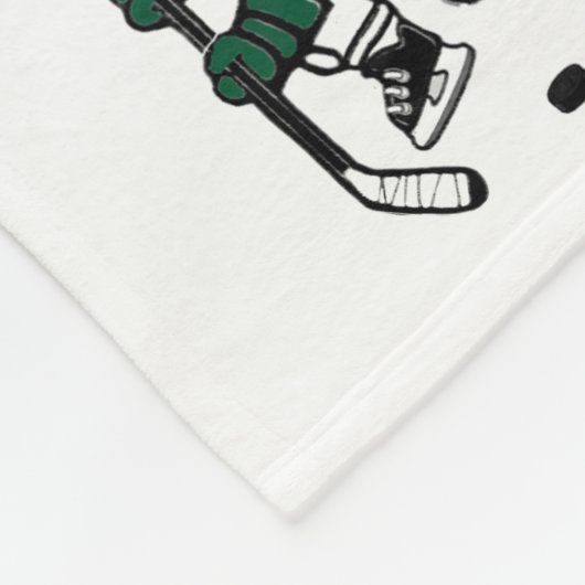 Ice Hockey Holiday Gift Fleece Deken (Hoek)
