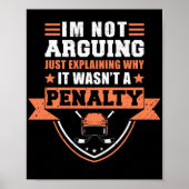 Ice Hockey IM niet het Arguing Player Team IM Poster (Voorkant)