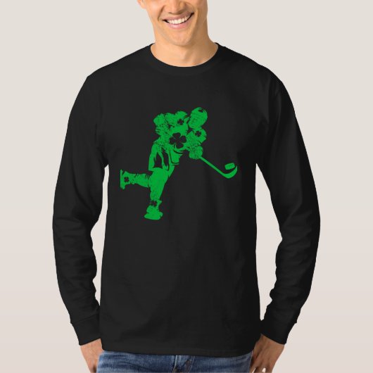 Ice Hockey  Irish Kids Boys Men  St Patricks Day T-shirt (Voorkant)