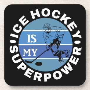 Ice Hockey is mijn Superpower Bier Onderzetter