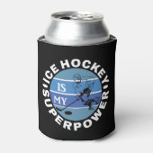 Ice Hockey is mijn Superpower Blikjeskoeler (Blikje Voorkant)
