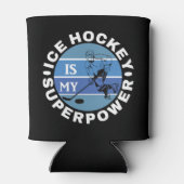 Ice Hockey is mijn Superpower Blikjeskoeler (Achterkant)