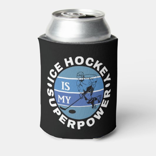 Ice Hockey is mijn Superpower Blikjeskoeler (Blikje Achterkant)