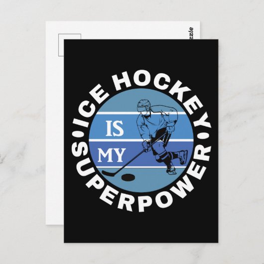 Ice Hockey is mijn Superpower Briefkaart (Voorkant / Achterkant)