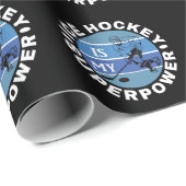 Ice Hockey is mijn Superpower Cadeaupapier (Rol Hoek)