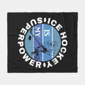 Ice Hockey is mijn Superpower Fleece Deken (Voorkant (Horizontaal))