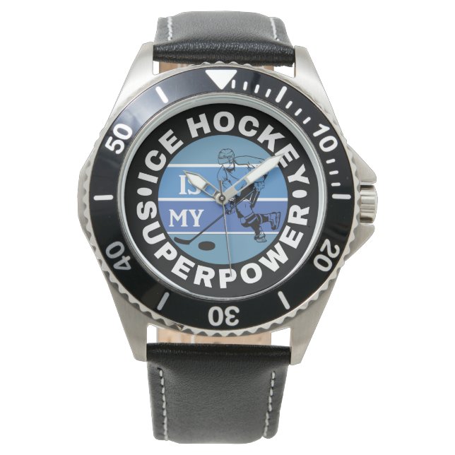 Ice Hockey is mijn Superpower Horloge (Voorkant)