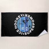 Ice Hockey is mijn Superpower Strandlaken (Voorkant)