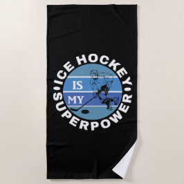 Ice Hockey is mijn Superpower Strandlaken