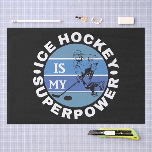 Ice Hockey is mijn Superpower Tissuepapier (Craft)