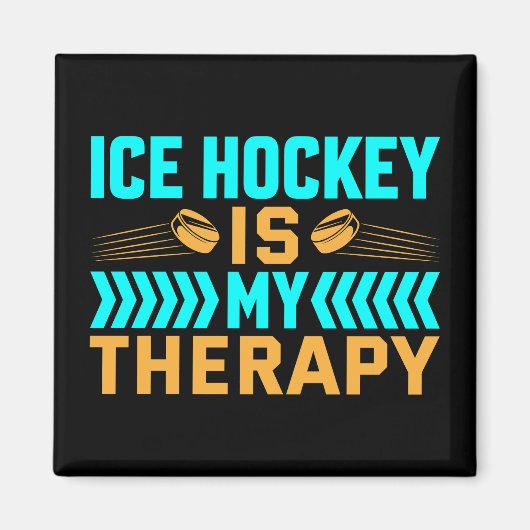 Ice Hockey is mijn therapie Magneet (Voorkant)