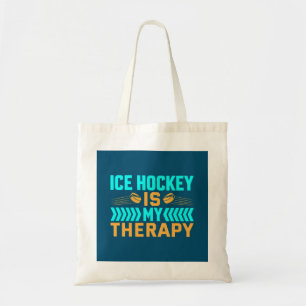 Ice Hockey is mijn therapie Tote Bag