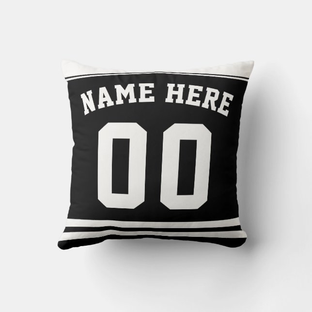 Ice Hockey Jersey Name & Number Sjabloon Pillow Kussen (Achterkant)