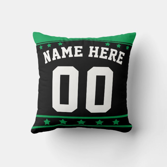 Ice Hockey Jersey Name & Number Sjabloon Pillow Kussen (Achterkant)