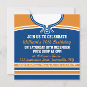 Ice Hockey Jersey Themafeest Uitnodigen Sjabloon Kaart (Voorkant)