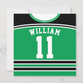 Ice Hockey Jersey ThMED Party Invite Sjabloon Kaart (Achterkant)