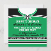 Ice Hockey Jersey ThMED Party Invite Sjabloon Kaart (Voorkant)