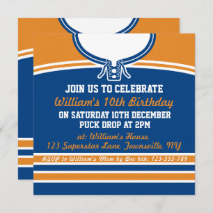 Ice Hockey Jersey ThMED Party Invite Sjabloon Kaart