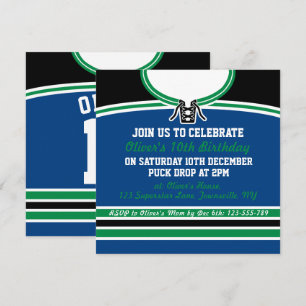 Ice Hockey Jersey ThMED Party nodigt Sjabloon uit Kaart