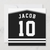 Ice Hockey Jersey ThMED Party nodigt Sjabloon uit Kaart (Achterkant)