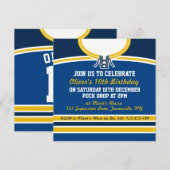 Ice Hockey Jersey ThMED Party nodigt Sjabloon uit Kaart (Voorkant / Achterkant)