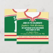 Ice Hockey Jersey ThMED Party nodigt Sjabloon uit Kaart (Voorkant / Achterkant)