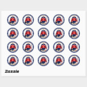 Ice Hockey Jersey Twins 1e Verjaardag Ronde Sticker (Vel)